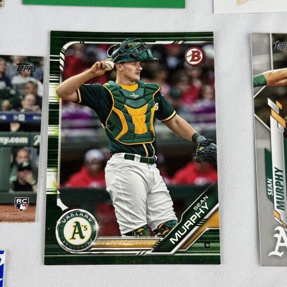 Oakland A’s 12 Card Lot NM Eric Chavez Auto Best Authentic Murphy RC Matt Olson - Picture 7 of 13
